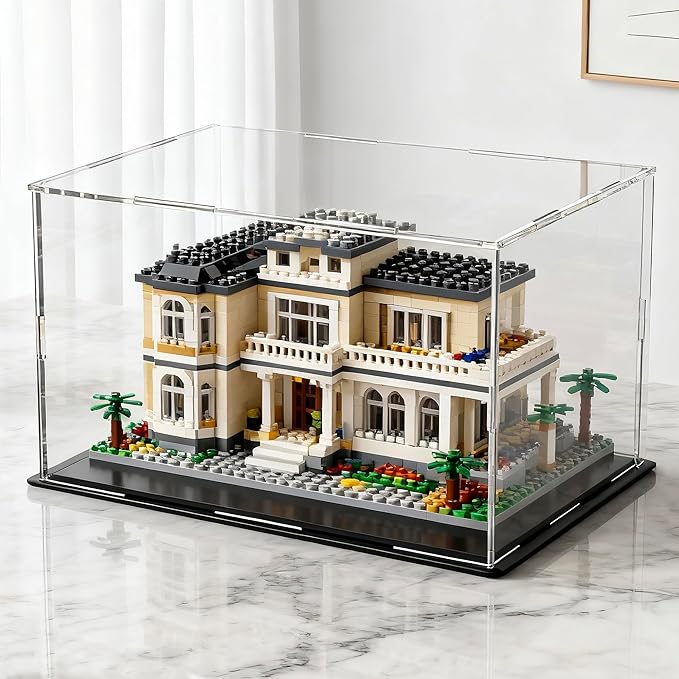 Large Display Case for Display, Clear Acrylic Box for Showcase Collectibles Action Figures Home Storage & Organizing Toys, 16" L x 12" W x 10" H