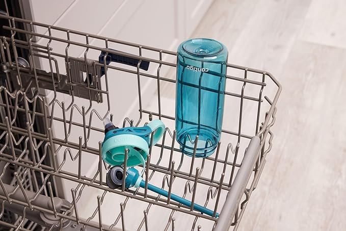 Contigo Aubrey Kids Dinos & Sharks Cleanable Water Bottle with Silicone Straw Spill-Proof Lid Dishwasher Safe 14oz 2-Pack (Pack of 4)