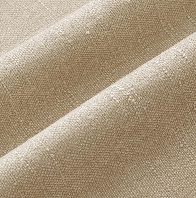 MIULEE 26x26 Inch Euro Textured Chenille Throw Pillow Covers Beige | Pack of 2 Decorative Soft Throw Pillows,Solid Textured Cushion Covers,Modern Home Decor for Bed Couch Sofa Bedroom Livingroom