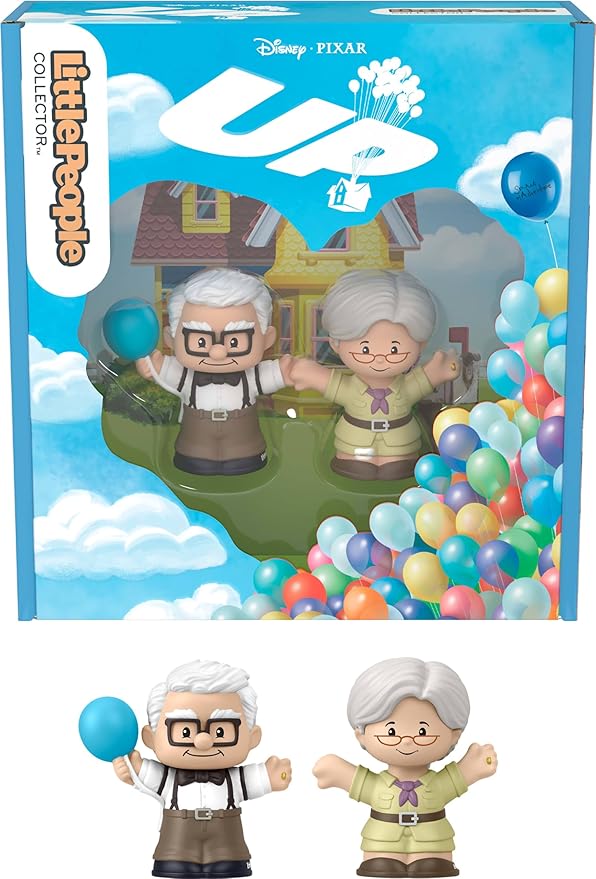 Little People Collector Disney Pixar UP Special Edition Set for Movie Fans, 2 Character Figures in a Display Package (Amazon Exclusive)