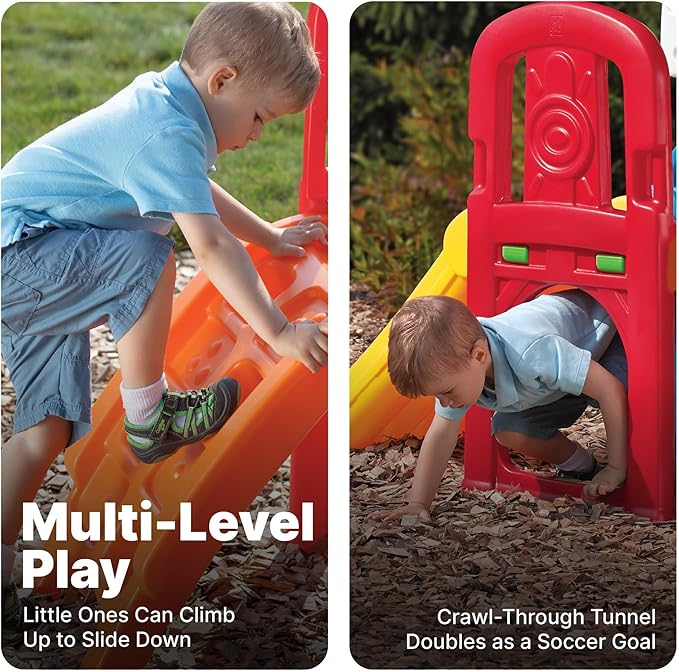Step2 Game Time Sports Climber, Kids Indoor/Outdoor Playset, Backyard Playground Set, Slide, Climbing Wall, Basketball Hoop, Outside Jungle Gym, For Toddlers 2-6 Years Old