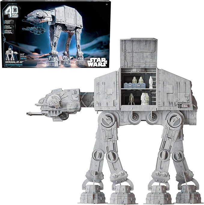 4D Build, Star Wars Imperial at-at 3D Model Kit, Star Wars Collectibles & Desk Decor, Adult Puzzle, Building Toys, 3D Puzzles for Adults & Teens, 238 Pieces, for Ages 12 & Up