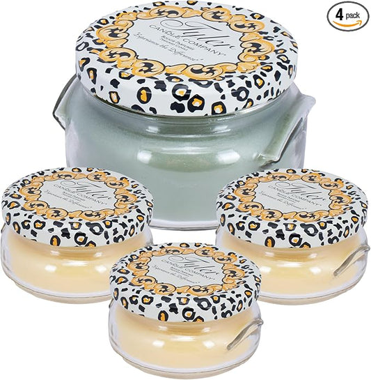 Elanze Designs Tyler Candle Hippie Chick 11 Ounce and Pineapple Crush 3.4 Ounce Aromatherapy Scented Candles; Set of 4