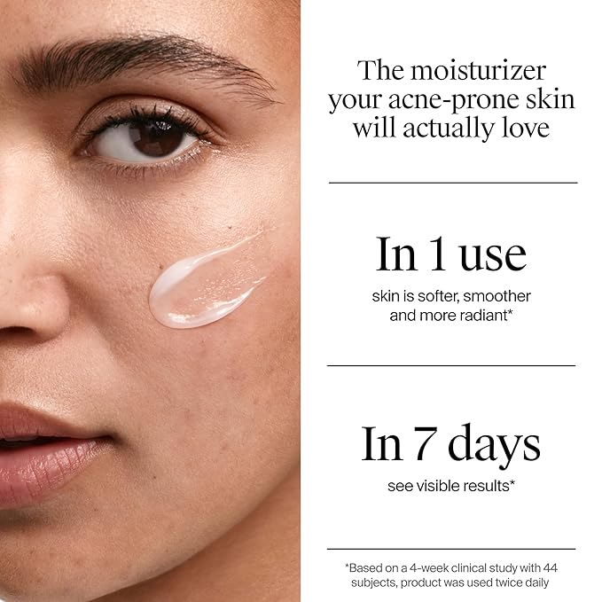 Neutrogena Evenly Clear Acne Gel Moisturizer with Salicylic Acid & N-Acetyl Glucosamine, Lightweight Non-Greasy Face Moisturizer Helps Treat Breakouts & Visibly Fade the look of Post-Acne, 1.7 fl. oz