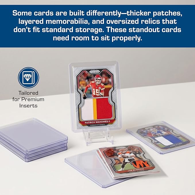 BCW 108 PT. Thick Card Topload Holder - Pack of 1 | Durable Rigid PVC Toploader | Toploaders for Memorabilia, Jersey, Patch, and Relic Cards