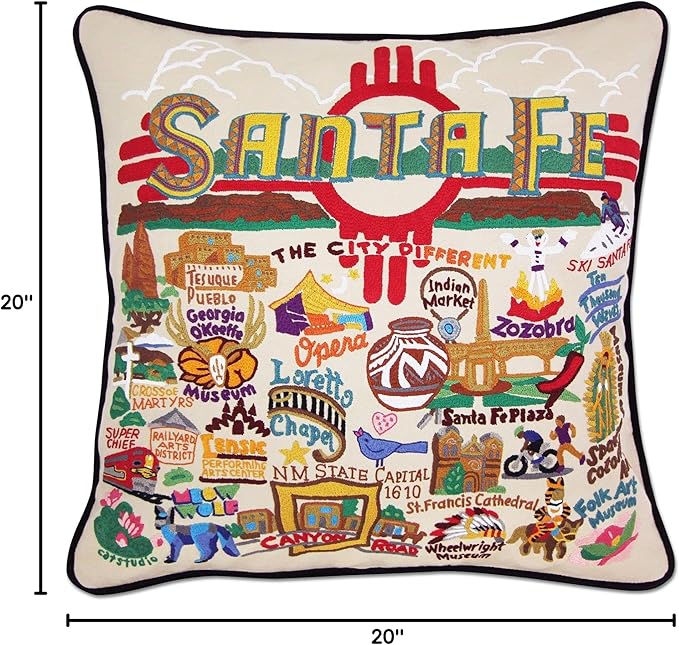 Catstudio Santa Fe Embroidered Decorative Throw Pillow