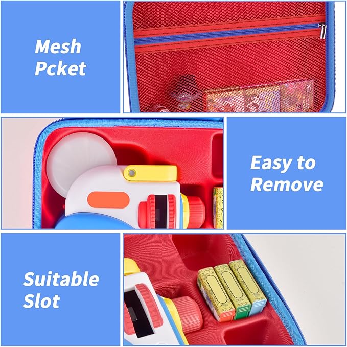 Blue & Red, 2 Cases Compatible with Little Tikes for Story Dream Machine Books Starter Set (Box Only)