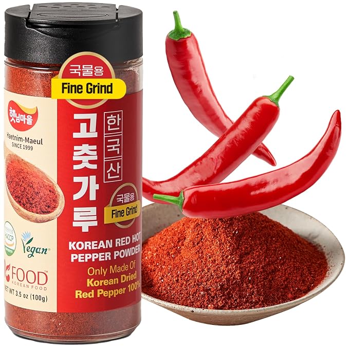 Korean Food Korean Red Chili Powder, Fine Grind, Vegan, No MSG, 100g