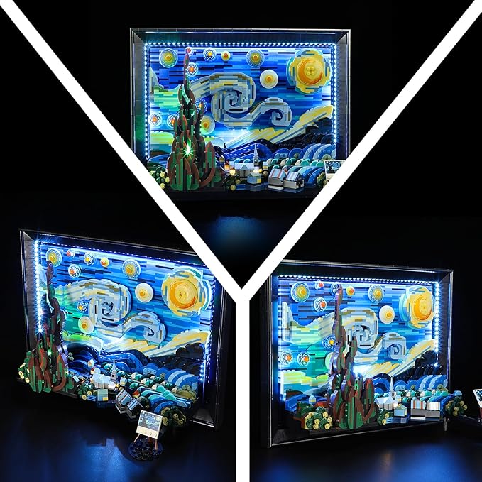 LED Light Kit for Lego 21333 Vincent Van Gogh - The Starry Night Set, Compatible with Lego 21333 Building Blocks Model(Not Include Blocks Set)