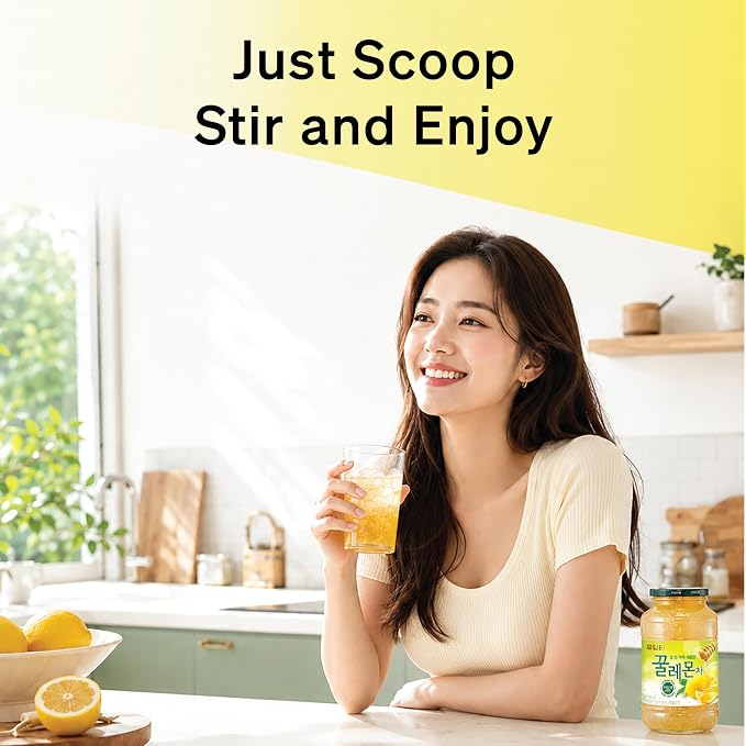 Damtuh Korean Honey Lemon Tea Preserves – Natural Sweetness, No Artificial Ingredients, Perfect for Hot or Iced Beverages, Jams, or Salad Dressings – 2.2lb, 1000g (Pack of 2)