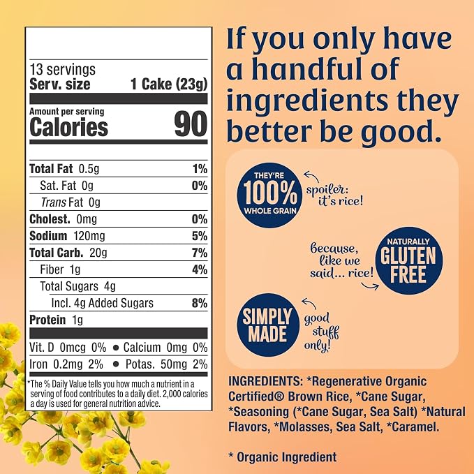 Lundberg Org Rice Cakes Sltd Crml 10.5 OZ (Pack of 4)