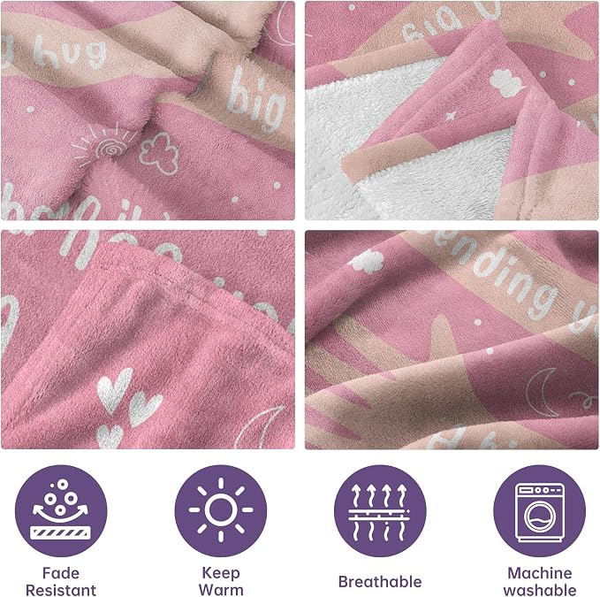 Get Well Gifts for Women, Hug/Healing Blanket | Thinking of You/Breast Cancer/Sympathy/After Surgery Gifts for Friends, Sister, Coworkers, Soft Throw Blankets 60'' x 80''