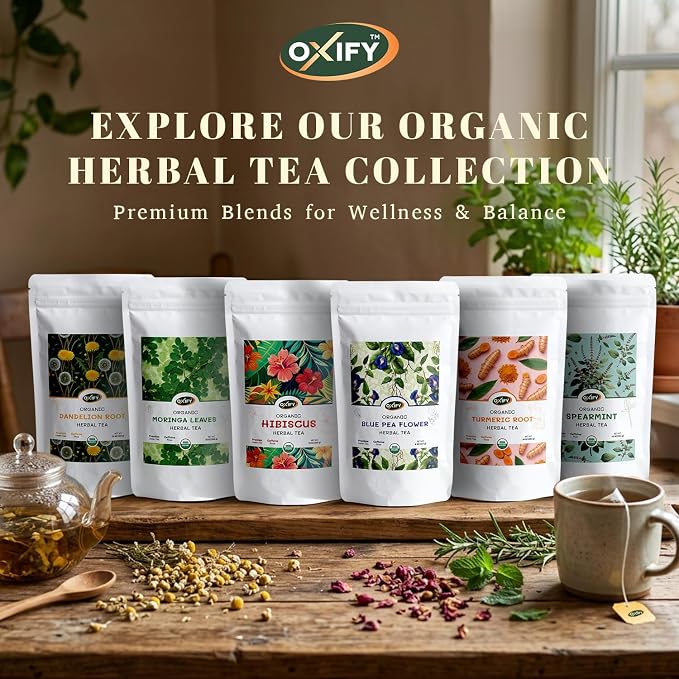 Oxify Organic Peppermint Leaves Herbal Loose Tea- 16 oz (16 oz, Peppermint)