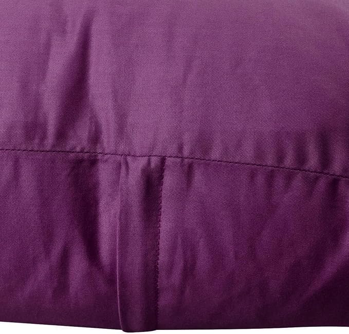 4-Pack 100% Cotton Comfortable Solid Decorative Throw Pillow Case,Thmyo Square Cushion Cover Pillowcase Sublimation Blank Pillow Covers DIY Throw Pillowcase(20x20 inch/ 50x50cm,Dark Reddish Purple)