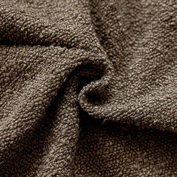 Foindtower Pack of 2 Textured Boucle Throw Pillow Covers Accent Solid Decorative Pillow Cases Cozy Woven Couch Cushion Case for Chair Sofa Bedroom Living Room Home Decor 20x20 Inch Light Brown