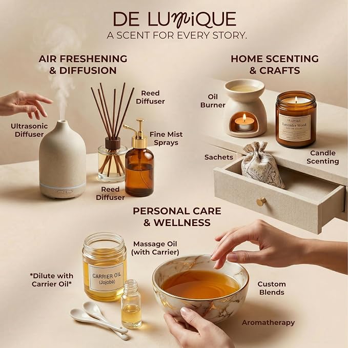 Citrus Bloom Scent DE LUmiQUE Calming Essential Oil Blend, 100% Natural Aromatherapy Grade, 10ml / 0.34 Fl Oz