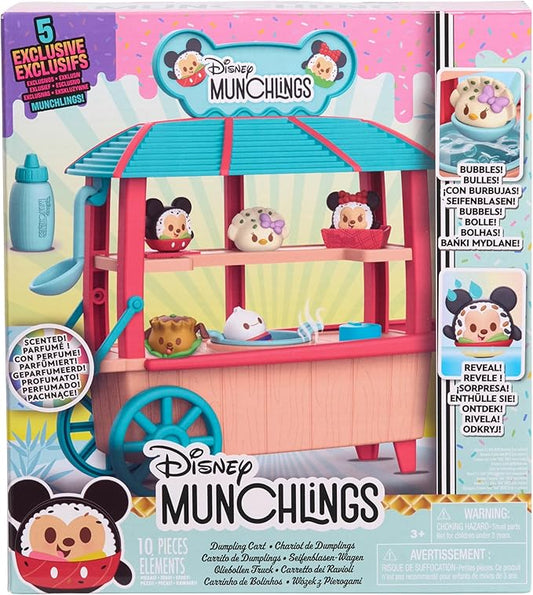 Disney Munchlings Dumpling Cart, 11-Piece Color Change Figure Playset, 1-inch Collectible Scented Figurines, Amazon Exclusive, Toy for Fans, Teens, Adults, Kids, Ages 3 Up, by Just Play