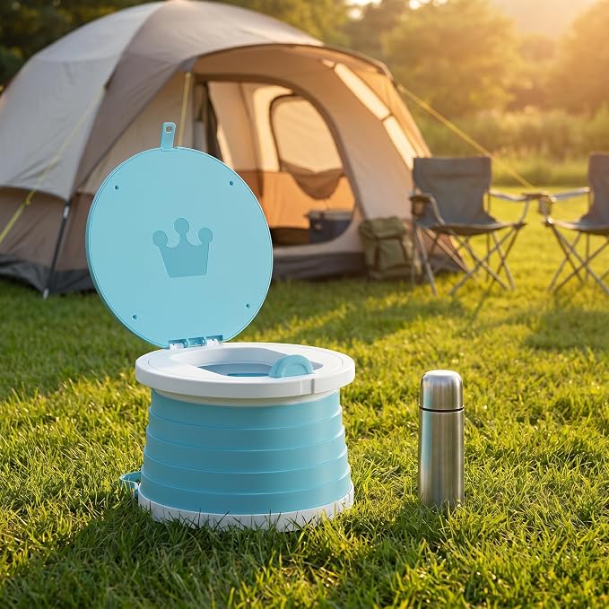 Portable Potty for Toddler Travel Foldable Potty Seat for Toddler Training Toilet for Kids Boys Girls Car On The Go Potty Travel Toilet Chair for Camping Park Indoor/Outdoor