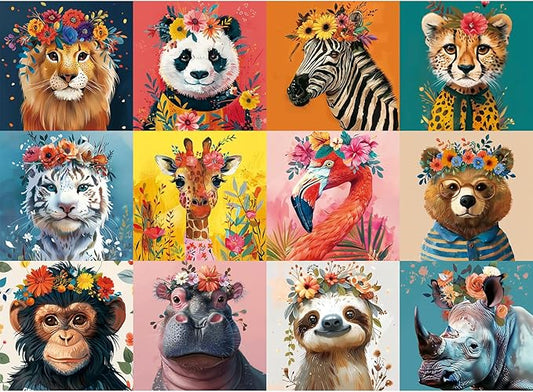 500 Piece Puzzles for Adults,Beautiful Wild Animals Jigsaw Puzzle for Adults Seniors,Recycled Cardboard Dogs Puzzle 500 Piece,Family Activity Great Gift for Family Friends 20.5 * 15 inch