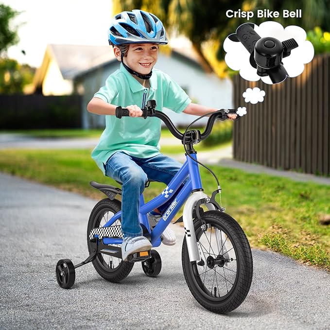 BABY JOY Kids Bike, 12 14 16 18 20 Inch Children Bikes for Boys Girls Teens 3-8 8+ Years w/Training Wheels or Kickstand, Handbrake, Coaster Brake & Removable Basket, Kids Bicycle of Multiple Colors