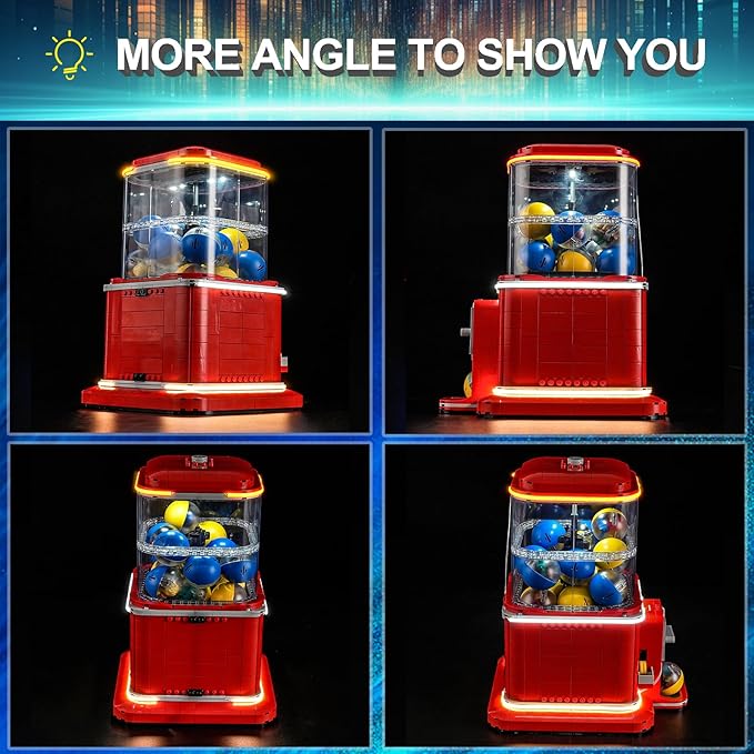 LED Light Kit for Lego 21358 Vending Machine Building Set, Compatible with Lego 21358 Building Blocks Model(Not Include Blocks Set)