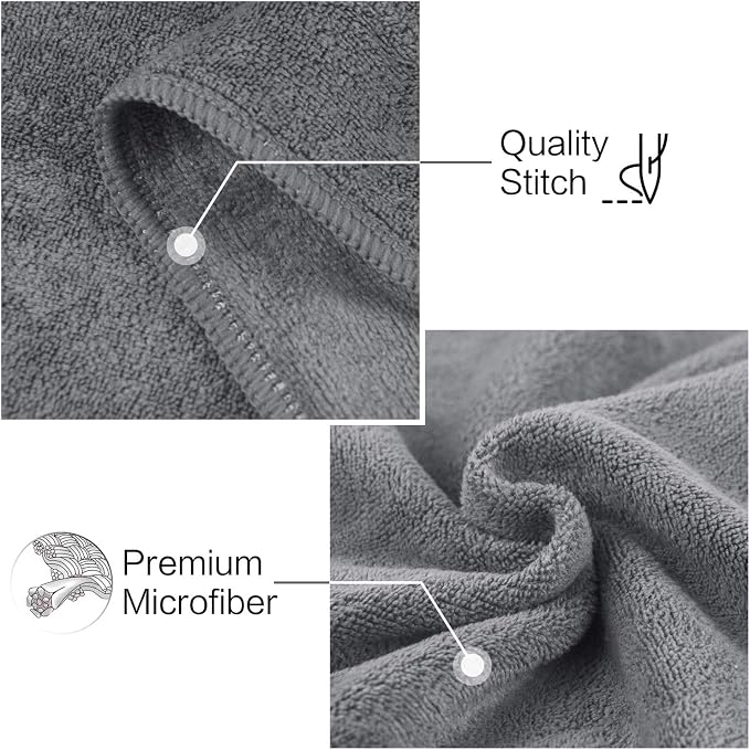 SUNLAND Microfiber Gym Bath Towel Ultra Soft Travel Camping Towel Super Absorbent Swimming Sport Yoga Sweat Towels with Straps for Adults and Children