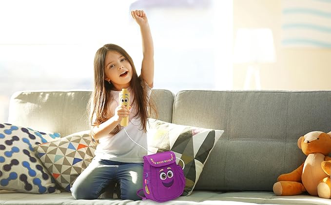 Dora Karaoke Microphone with Boombox for Fans of Toddler Toys, Kids Karaoke Machine with Built in Music (Dora)