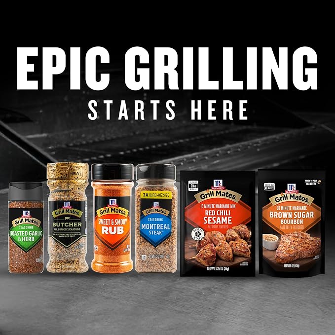 McCormick Grill Mates Marinade Mix, Asian BBQ, Korean-Inspired, 15 Minute Marinade for Chicken, Steak, and More, 1.25 oz (Pack of 12)