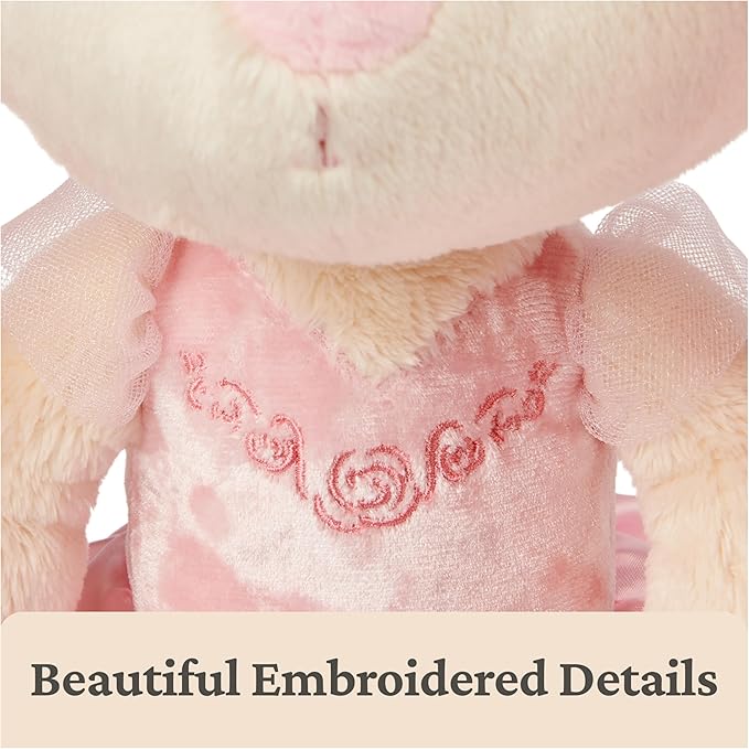 GUND Take-Along Friends Plush, Curtsy Ballerina Bunny, Bunny Stuffed Animal for Ages 1 and Up, Pink, 15"