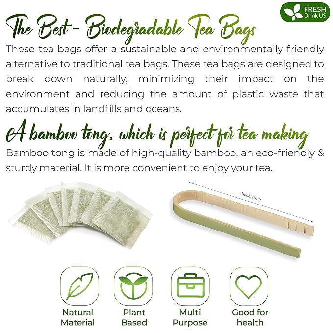 FreshDrinkUS, Pine Needle Tea Bags – 135 Tea Bags, Naturally Caffeine-Free, Refreshing Herbal Tea, Wild-Harvested Pine Leaves, Aromatic and Soothing – Non-GMO & Eco-Friendly Packaging