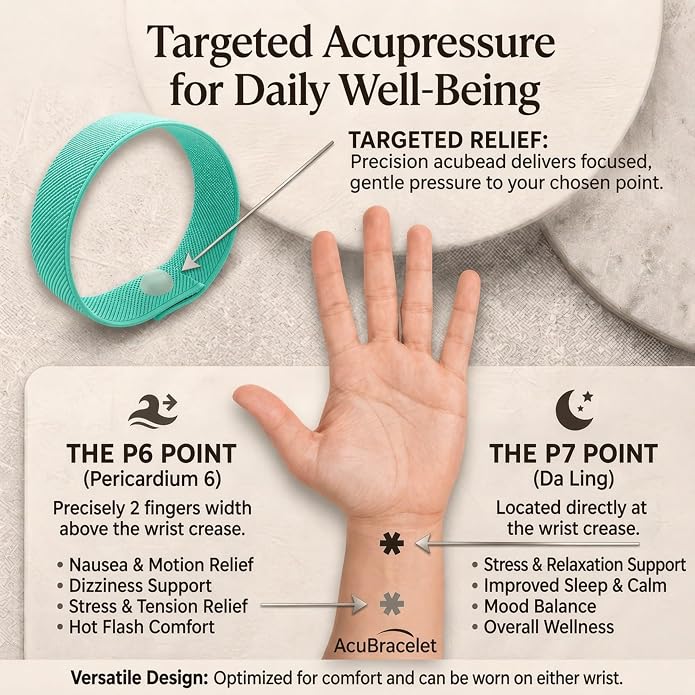 Menopause Relief Wristband for Hot Flashes & Night Sweats – Perimenopause Stress & Mood Support – Natural Hormonal Balance Aid