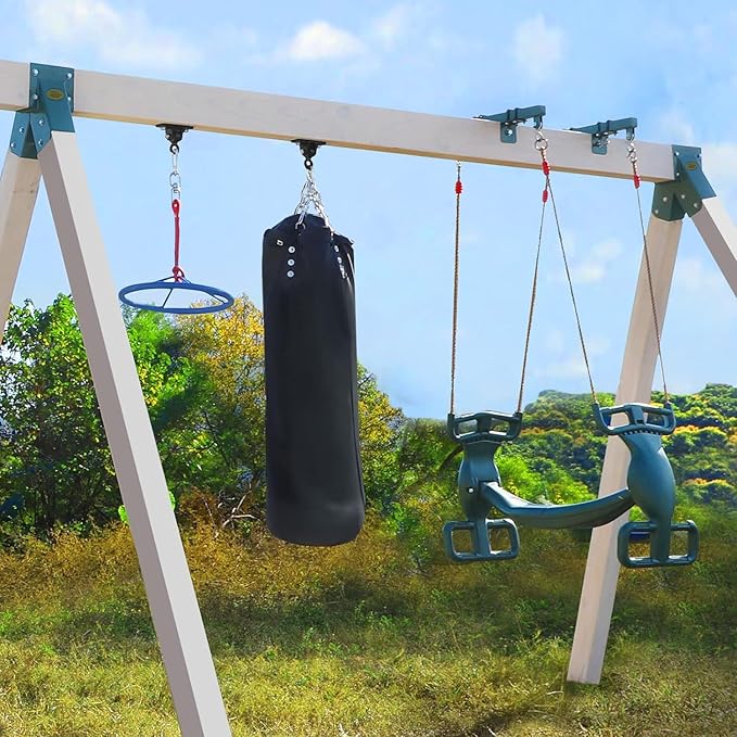 BETOOLL Heavy Duty Swing Hangers Swing Set Hardware Playground Porch Yoga Seat Trapeze Wooden Sets Indoor Outdoor Set of 8