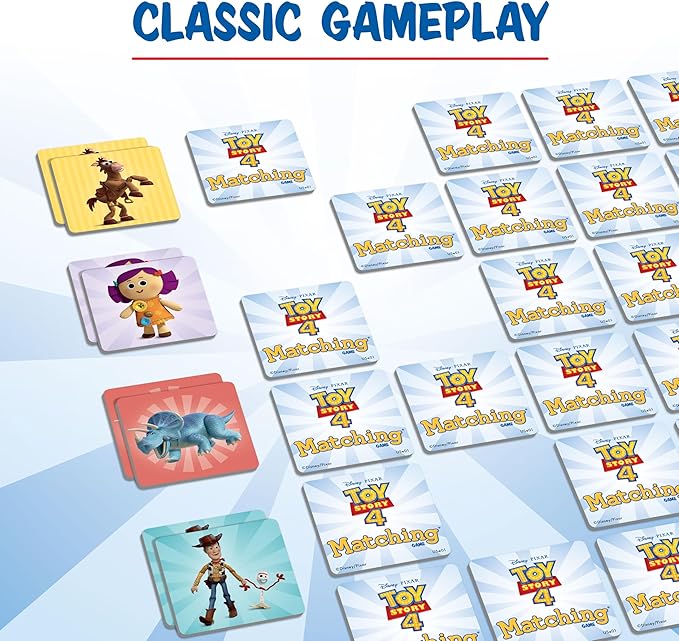Wonder Forge Toy Story 4 Matching Game | Build Focus and Memory with Woody, Buzz, and Beloved Pixar Characters | Fun and Engaging Activity for Kids Ages 3+