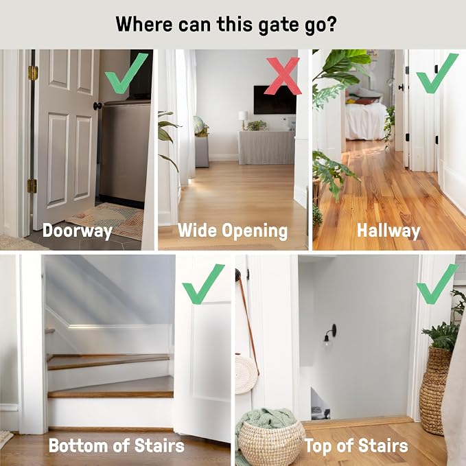 Ingenuity Decorative Panel Tall Baby Gate & Dog Gate, 28"-42" Wide, 30" Tall, Hardware or Pressure Mounted, Install on Top or Bottom of Stairs, Banister, or Doorway - Espresso