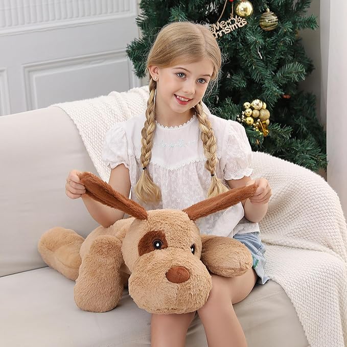 5lbs Dog Weighted Stuffed Animals, Weighted Dog Stuffed Animal 24in, Large Weighted Dogs Plush for Adults, Kids, Gifts for Girls and Boys, Plush Toy Pillows