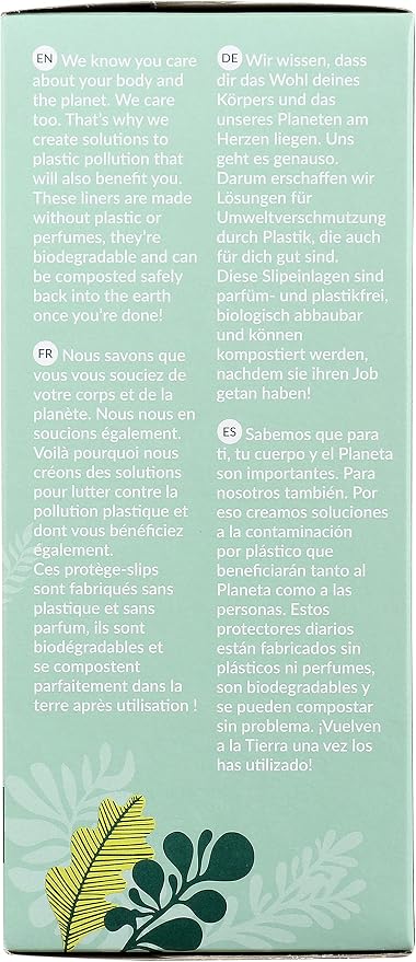 Natracare Natural Organic Thong Style Panty Liners, Made with Certified Organic Cotton, Ecologically Certified Cellulose Pulp and Plant Starch (2 Pack, 30 Liners Total)