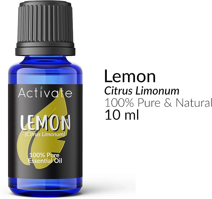 Activate Lemon Essential Oil 100% Pure, Premium Grade, Undiluted, Natural, Aromatherapy & Diffuser Use 10ml