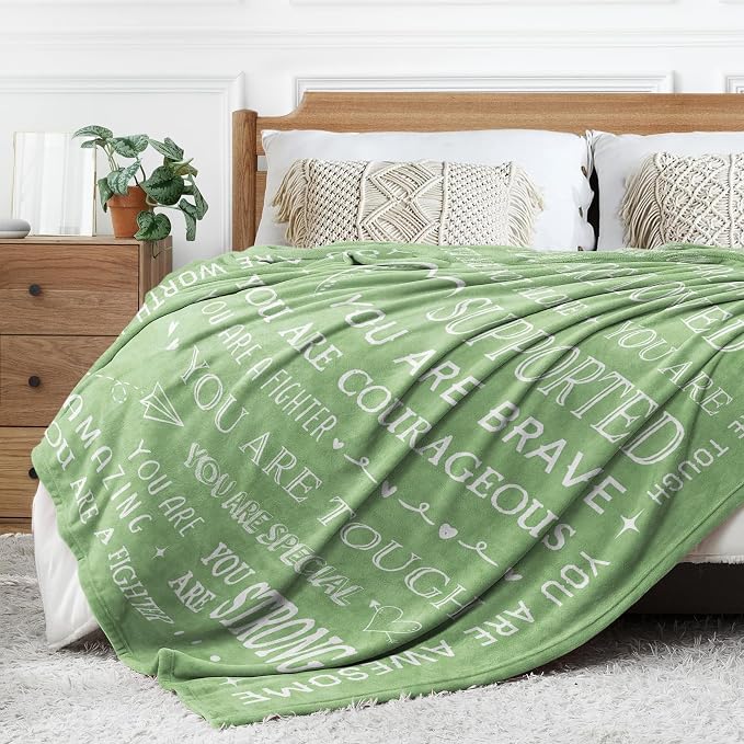 Get Well Soon Gifts for Women- Inspirational Gifts Blanket | Thinking of You Gift for Friend Sister Coworker, Feel Better After Surgery Present for Sick Women, 60'' x 50''