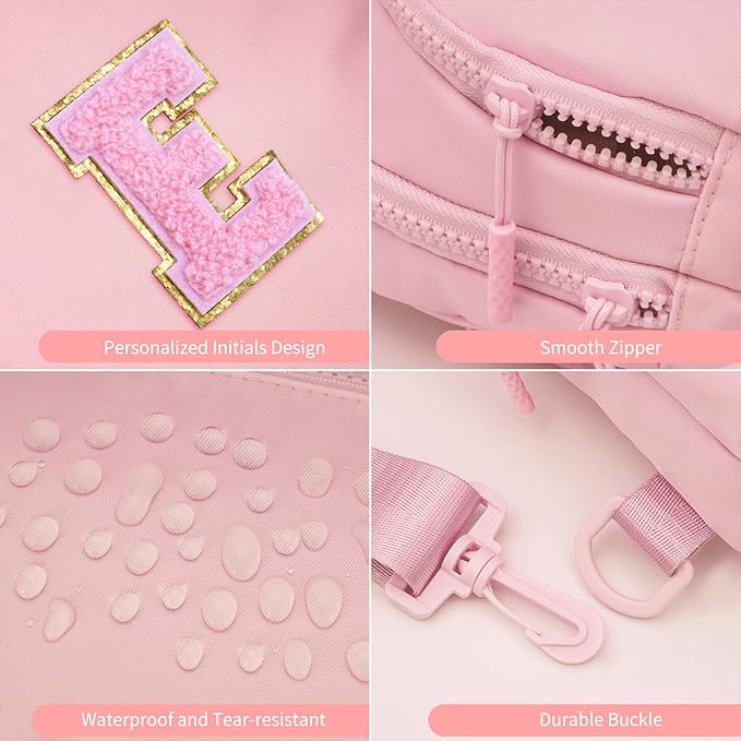 Birthday Gift for 5 6 7 8 9 10 11 12 13 14 15 16 Year Old Girls Fanny Pack Crossbody Bags for Women,Cute Trendy Stuff - Peach,E