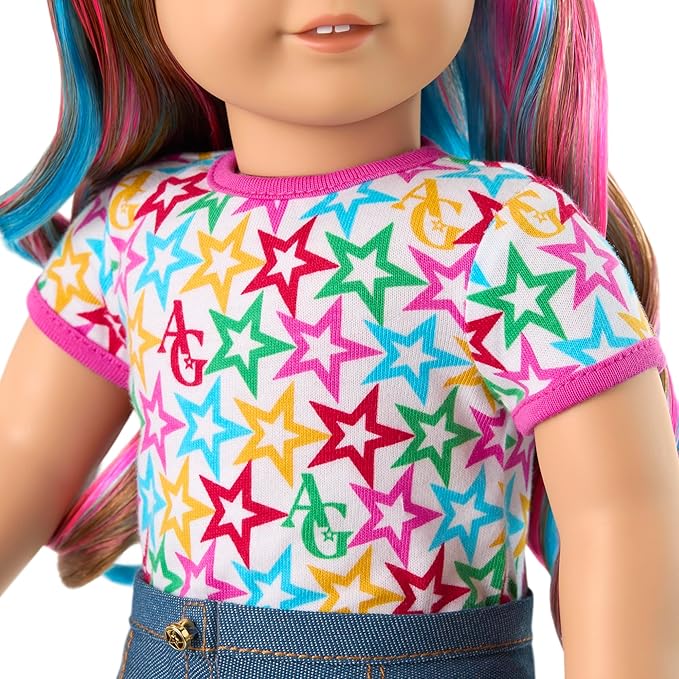 American Girl, Truly Me 18-inch Doll #101 with Gray Eyes, Wavy Caramel Hair, Light-to-Medium Skin, for Ages 6+