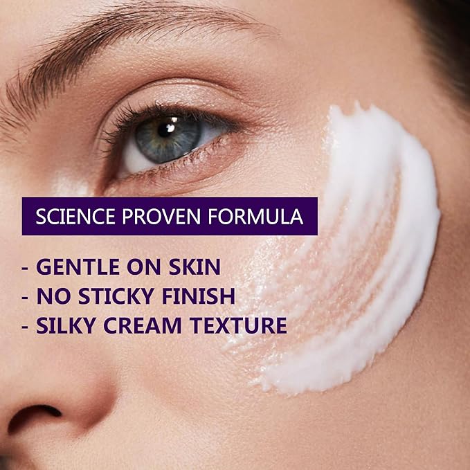 Caffeine Eye Cream for Dark Circles - 5% Caffeine Eye Serum Infused with Collagen and Niacinamide, Cream for Puffines and Bags Under Eyes w/ 360° Depuffer Roller
