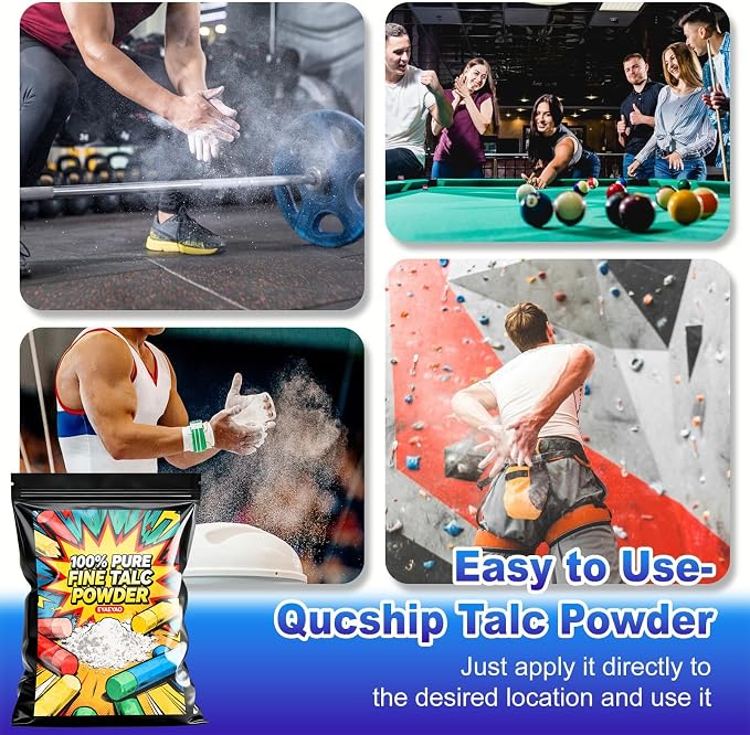 Talcum Powder | Fine Talc Powder | Ultra-Pure | Odorless & Sweat-Removing Talcum Powder | Quality Talc Powder for Industrial Automobile Tire Lubrication, Affordable Talc Thickener (16 oz)