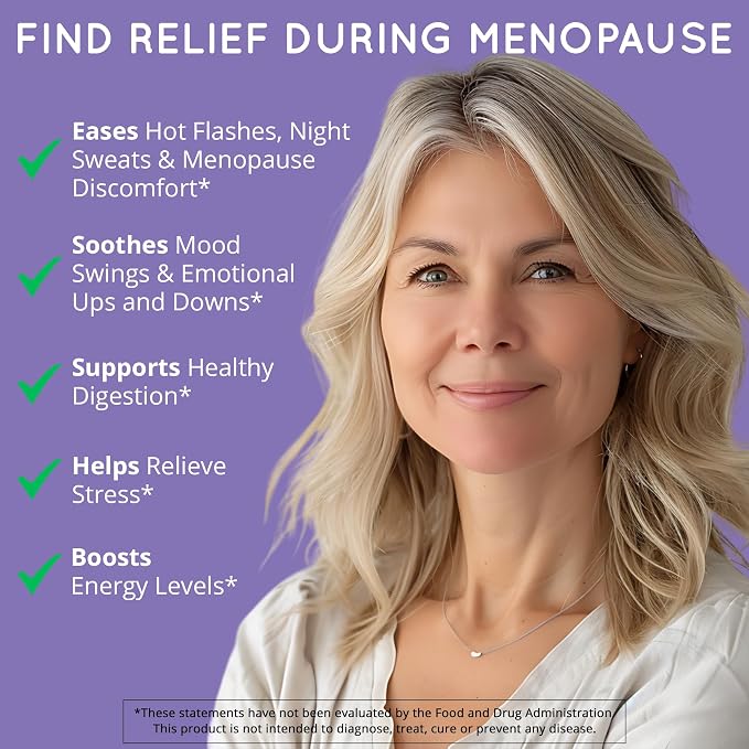 Happy Healthy Hippie Menopause Support for Women, DIM & Probiotics, 60 Ct | Supports Estrogen Metabolism for Hot Flashes & Night Sweats - 10 Billion CFU Probiotic with Dong Quai, 30 Servings