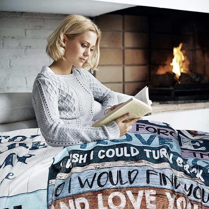 BASAO Anniversary Romantic Gift for Women, to My Wife Blanket from Husband | Wife Birthday Gift Ideas, Anniversary Wedding Gift for Her, Soft Flannel Throw Blanket for Couch Sofa Bed