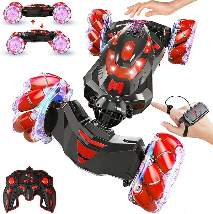 YEMIAI Gesture Sensing RC Stunt Car,Remote Control Car Toys for Ages 8-12,Drift Cars with Lights Music,4WD 360° Spins All Terrains Kids Toys RC Cars, 4-7 Best Birthday Gift for Kids