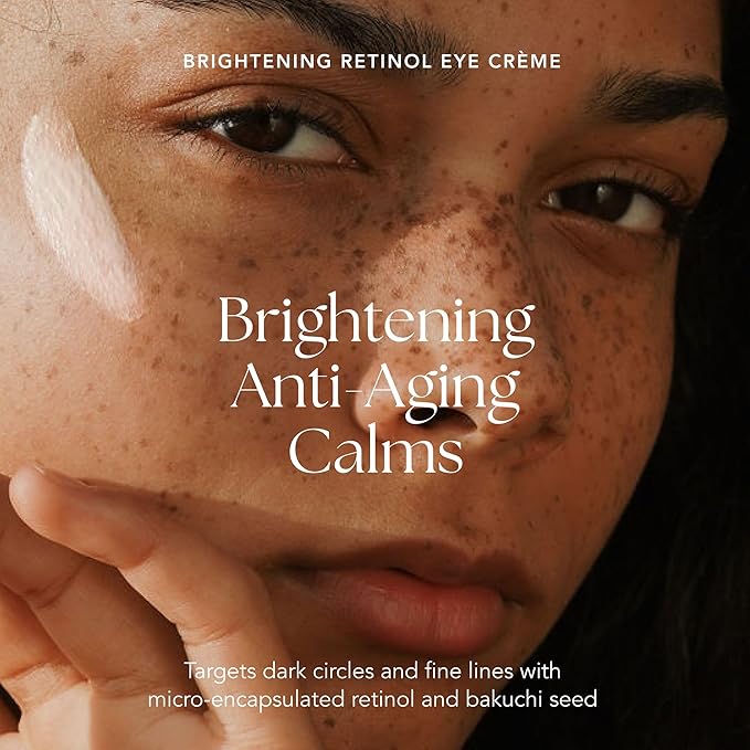 RANAVAT Brightening Retinol Eye Cream - Anti Aging Eye Cream and Dark Circle Corrector to Help Target Fine Lines - Enriched with Micro-Encapsulated Retinol, Bakuchi Seed, & Saffron (0.5 oz)