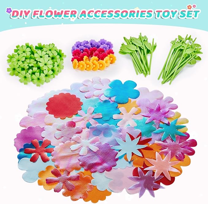 TOGGOT Fabric Flower Bouquet Toys Refill Pack – DIY Arts & Crafts Kit Accessories (Main Kit Not Included)