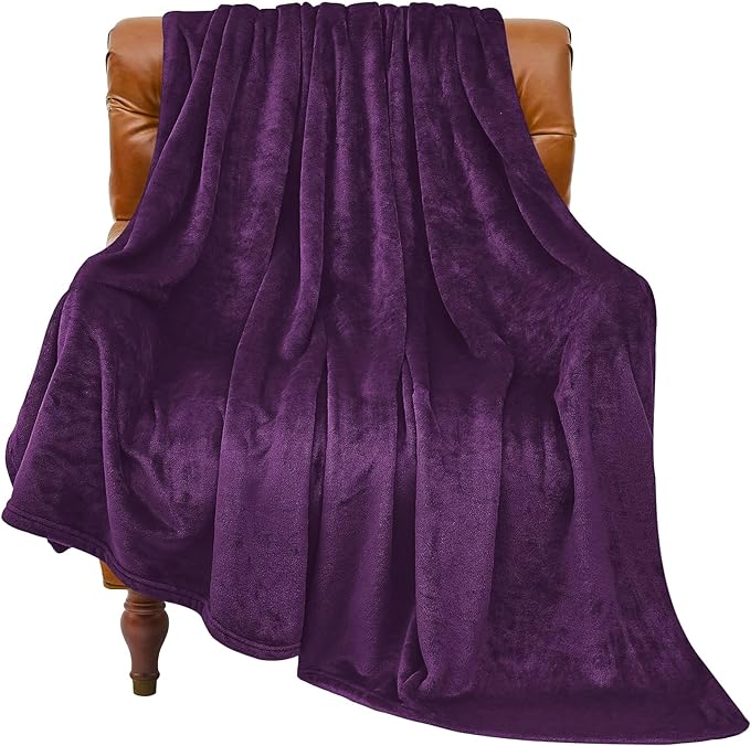 BEDELITE Fleece Blanket Soft Plush Throw for Couch Purple 50"x60" | Ultra Soft Fleece, Plush Microfiber, Lightweight Warmth, All Season Comfort, Fade Resistant, Machine Washable, Couch Sofa Bed
