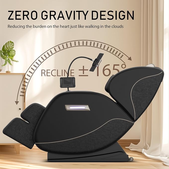 2026 Massage Chair Full Body, Zero Gravity SL-Track Shiatsu Massage Recliner Chair with Body Scan, 6 Fix Point Rollers,Airbags,Deep Yoga Stretch, Heating Function