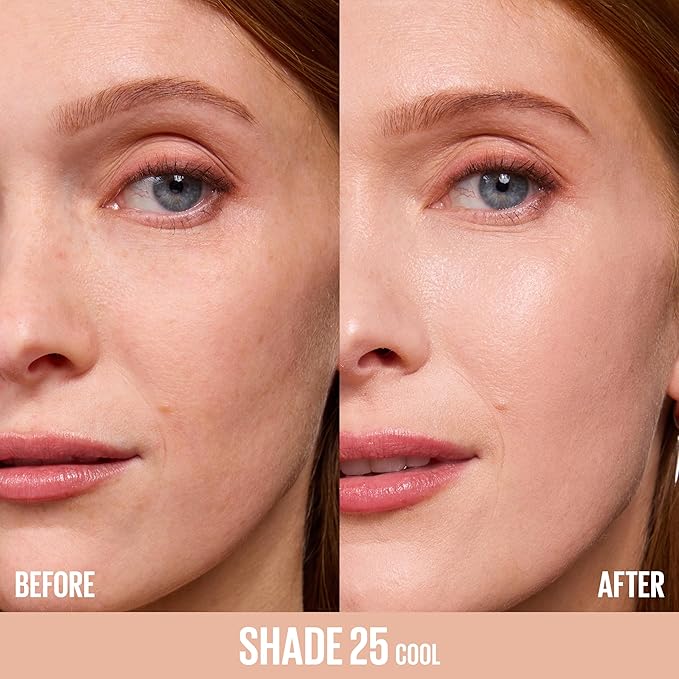 Maybelline Lifter Serum Concealer, Radiant Concealer with Full Coverage, Includes 2% Peptides + Caffeine to Hydrates & Brightens Under Eyes, 25, 1 Count